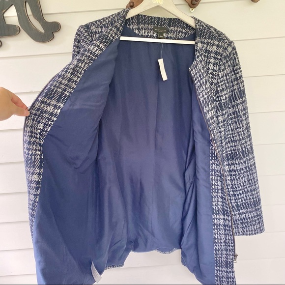 NEW Ann Taylor Houndstooth Collarless Jacket - Picture 5 of 8
